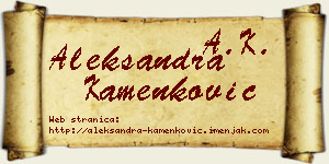 Aleksandra Kamenković vizit kartica